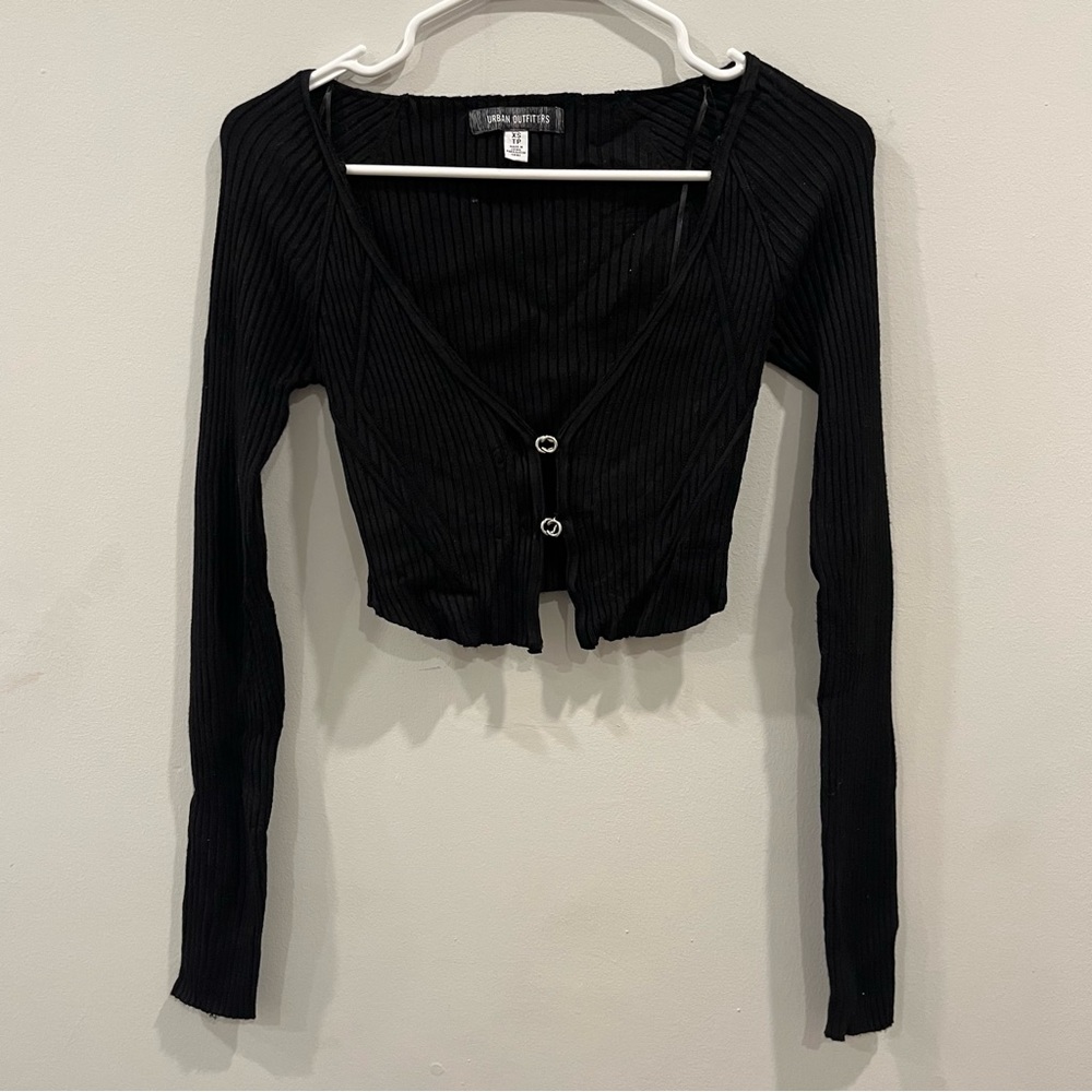 Urban Outfitters Cropped Black Sweater Top